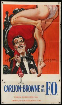 1b511 CARLTON-BROWNE OF THE F.O. INCOMPLETE English 3sh '59 art of Terry-Thomas & sexy naked legs!