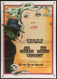 1b161 CHINATOWN Italian 1p '74 art of Jack Nicholson & Faye Dunaway by Jim Pearsall, Polanski