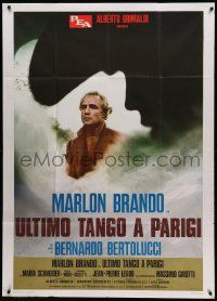 1b194 LAST TANGO IN PARIS Italian 1p '72 different image of Marlon Brando, Bernardo Bertolucci!