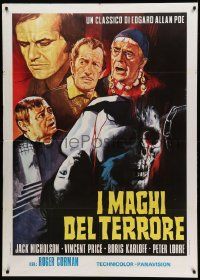 1b213 RAVEN Italian 1p R77 different art of Boris Karloff, Vincent Price, Peter Lorre & Nicholson!