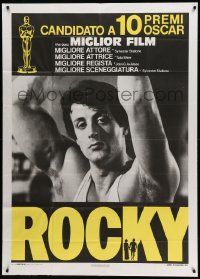 1b215 ROCKY awards Italian 1p '77 different close up of boxer Sylvester Stallone, boxing classic!