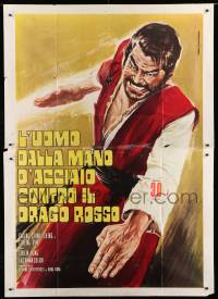 1b135 PAID WITH BLOOD Italian 2p '70 great kung fu artwork by Ferrari/Studio Paradiso!