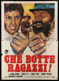 1b140 RETURN OF SHANGHAI JOE Italian 2p '74 Klaus Kinski, Cheen Lie, wacky spaghetti western art!