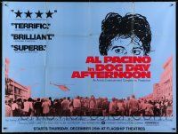 1b028 DOG DAY AFTERNOON subway poster '75 Al Pacino, Sidney Lumet bank robbery crime classic!