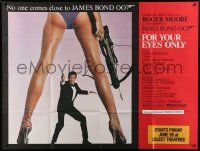 1b033 FOR YOUR EYES ONLY subway poster '81 no one comes close to Roger Moore as James Bond 007!