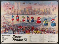 1b035 HARBOR FESTIVAL '85 subway poster '85 New York Independence Day celebration, Pitigiani art!