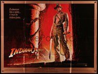 1b038 INDIANA JONES & THE TEMPLE OF DOOM subway poster '84 art of Harrison Ford by Bruce Wolfe!