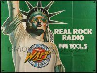 1b047 WAPP radio subway poster '80s great art of Statue of Liberty wearing sunglasses & headphones!