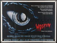 1b049 WOLFEN subway poster '81 Albert Finney, Gregory Hines, there is no defense vs werewolves!