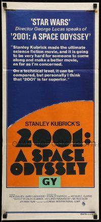 1c737 2001: A SPACE ODYSSEY Aust daybill R78 George Lucas says it's better than Star Wars!