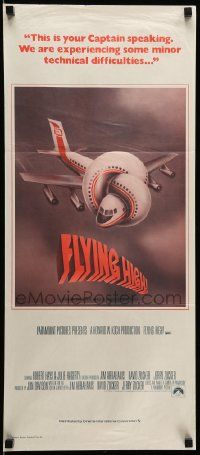 1c741 AIRPLANE Aust daybill '80 classic zany parody, wacky art, Flying High!
