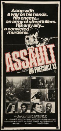 1c748 ASSAULT ON PRECINCT 13 Aust daybill '76 John Carpenter, completely different art & images!