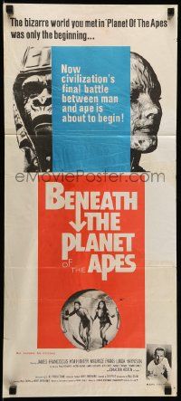 1c753 BENEATH THE PLANET OF THE APES Aust daybill '70 sci-fi sequel, civilization's final battle!