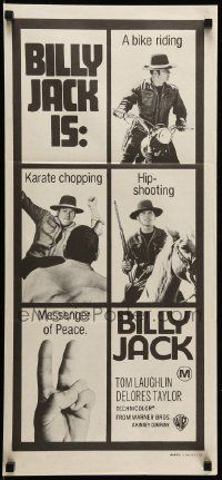 1c756 BILLY JACK Aust daybill '71 Tom Laughlin, Taylor, most unusual boxoffice success ever!
