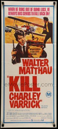 1c778 CHARLEY VARRICK Aust daybill '73 Walter Matthau in Don Siegel crime classic!