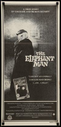 1c807 ELEPHANT MAN Aust daybill '81 John Hurt, Anthony Hopkins, directed by David Lynch!