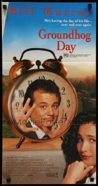 1c840 GROUNDHOG DAY Aust daybill '93 Bill Murray, Andie MacDowell, directed by Harold Ramis!