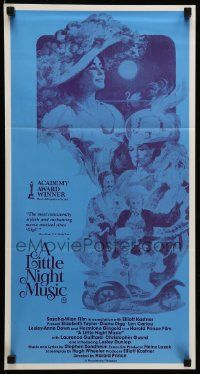 1c872 LITTLE NIGHT MUSIC Aust daybill '78 Elizabeth Taylor, Diana Rigg, cast montage art!