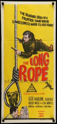 1c875 LONG ROPE Aust daybill '61 where lawlessness made its last stand staked out by the Devil!