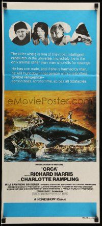 1c900 ORCA Aust daybill '77 wild artwork of attacking Killer Whale by John Berkey!