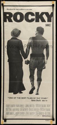 1c919 ROCKY Aust daybill '77 Sylvester Stallone with Talia Shire, boxing classic!