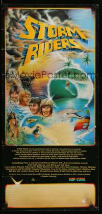 1c949 STORM RIDERS Aust daybill '82 cool tropical surfing artwork by Jim Davidson!