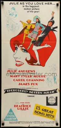 1c968 THOROUGHLY MODERN MILLIE Aust daybill '67 art of singing & dancing Julie Andrews!