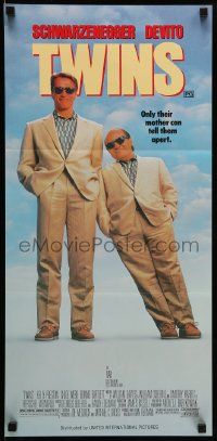 1c981 TWINS Aust daybill '88 Arnold Schwarzenegger & Danny DeVito are an unlikely duo!