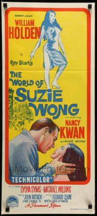 1c997 WORLD OF SUZIE WONG Aust daybill '60 William Holden was the first man that Kwan ever loved!