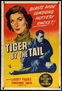 1c731 TIGER BY THE TAIL Aust 1sh '57 Larry Parks was running for his life, Cross-Up!