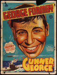 1c721 LET GEORGE DO IT Aust 1sh '40 Gunner George, cool art of George Formby!