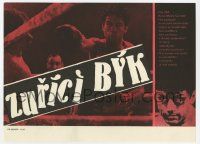 1c296 RAGING BULL Czech 9x12 '87 Hagio border art of Robert De Niro, Scorsese boxing classic!