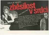 1c297 WILD AT HEART Czech 8x12 '90 David Lynch, Nicolas Cage & Laura Dern, a wild ride!