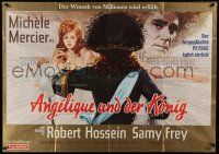 1c469 ANGELIQUE & THE KING German 33x47 '65 completely different artwork of sexy Mercier & Hossein