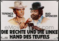 1c492 THEY CALL ME TRINITY German 33x47 R75 wacky art of Terence Hill & Bud Spencer by Casaro!