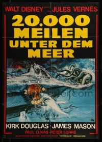 1c497 20,000 LEAGUES UNDER THE SEA German R76 Jules Verne classic, cool different art!