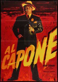1c502 AL CAPONE German '59 Rod Steiger as the gangster, completely different art by Jaddatz!