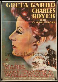 1c548 CONQUEST German '50 Garbo as Marie Walewska, Boyer as Napoleon, different art by Bolman!