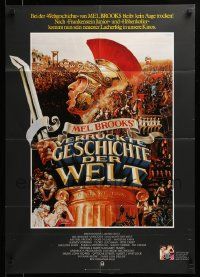 1c595 HISTORY OF THE WORLD PART I German '82 artwork of gladiator Mel Brooks by John Alvin!