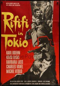 1c652 RIFIFI IN TOKYO German '63 different images of Carl Boehm busting bad guys in Japan!