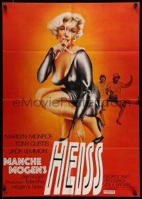 1c678 SOME LIKE IT HOT German R71 sexy Marilyn Monroe w/pearls in mouth + Curtis & Lemmon in drag