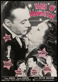 1c686 TALES OF MANHATTAN German R80s romantic close up of Rita Hayworth & Charles Boyer!