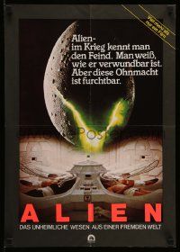 1c461 ALIEN German 16x23 '79 Ridley Scott outer space sci-fi monster classic, cool egg image!