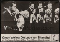 1c463 LADY FROM SHANGHAI German 16x23 R60s mirror images of sexiest Rita Hayworth, Orson Welles!