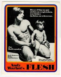 1c453 ANDY WARHOL'S FLESH German 9x12 '70 naked Joe Dallesandro & infant by Francesco Scavullo!