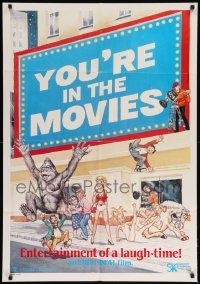 1c281 YOU'RE IN THE MOVIES South African '86 Emil Nofal, wacky sexy art of marquee!