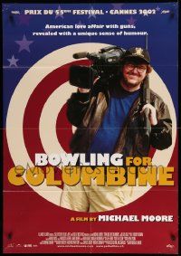 1c278 BOWLING FOR COLUMBINE Swiss '02 Michael Moore school shooting documentary!