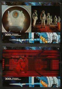 1c245 2001: A SPACE ODYSSEY 4 German LCs R80s Stanley Kubrick, Bob McCall border art!