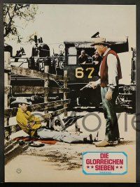 1c199 MAGNIFICENT SEVEN 13 German LCs R74 Yul Brynner, Steve McQueen,John Sturges' 7 Samurai western