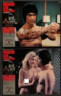 1c069 GAME OF DEATH II 4 Hong Kong LCs '81 images of Bruce Lee, See Yuen Ng's Si wang ta!